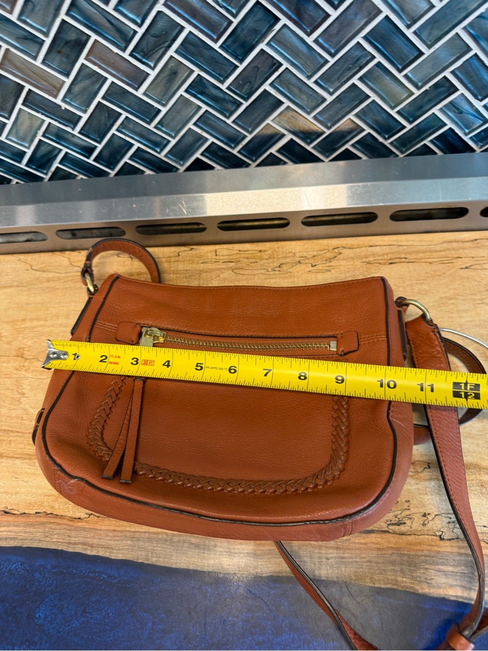 Cole Haan Cognac Leather Crossbody Bag - Picture 3 of 11